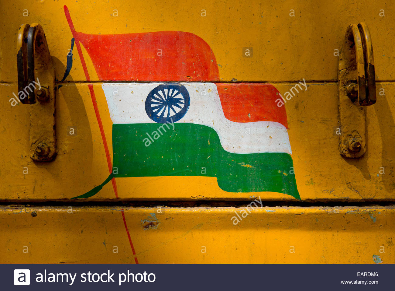 1300x956 Indian National Flag, Painting On A Truck, Rameswaram, Pamban - Indian Flag Painting