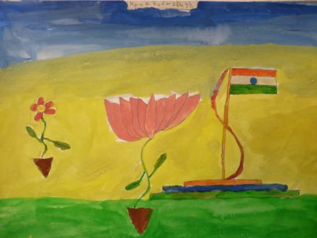 448x336 Paint Our World - Indian Flag Painting