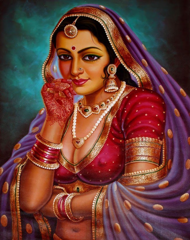 660x834 Most Beautiful Indian Oil Paintings For Your Inspiration! - Indian Girl Painting