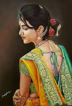236x345 Beautiful Painting Paintings Of Women - Indian Girl Painting
