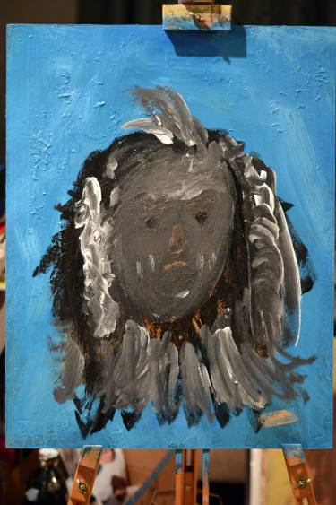 375x563 Indian Head Paintings For Sale Saatchi Art - Indian Head Painting