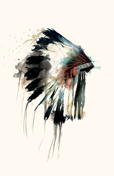 400x618 Artistic Headdress. Visit Society6 Com Artsy Ideas - Indian Head Painting