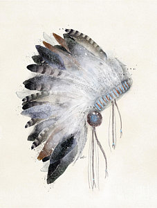 227x300 Indian Headdress Paintings Fine Art America - Indian Headdress Painting