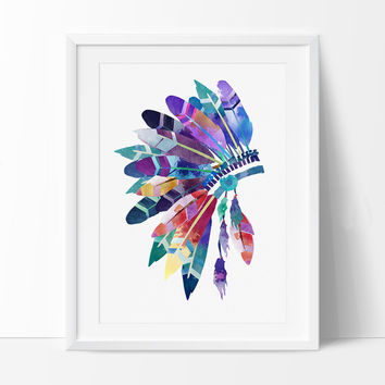 354x354 Shop Headdress Art On Wanelo - Indian Headdress Painting