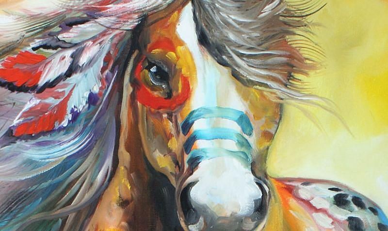 800x476 Like Most Lead Stallions, He Fought Long And Hard To Achieve His - Indian Horse Painting