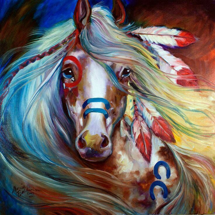 736x736 Pin By Jean White On Horses Horse, Horse Art - Indian Horse Painting