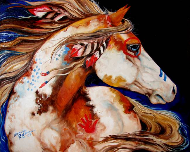 650x520 Stunning Native American Artwork For Sale On Fine Art Prints - Indian Horse Painting