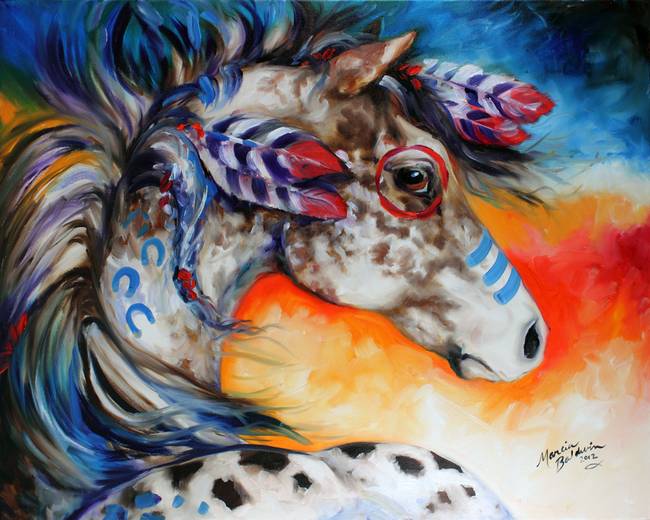 Indian Horse Painting at PaintingValley.com | Explore collection of ...