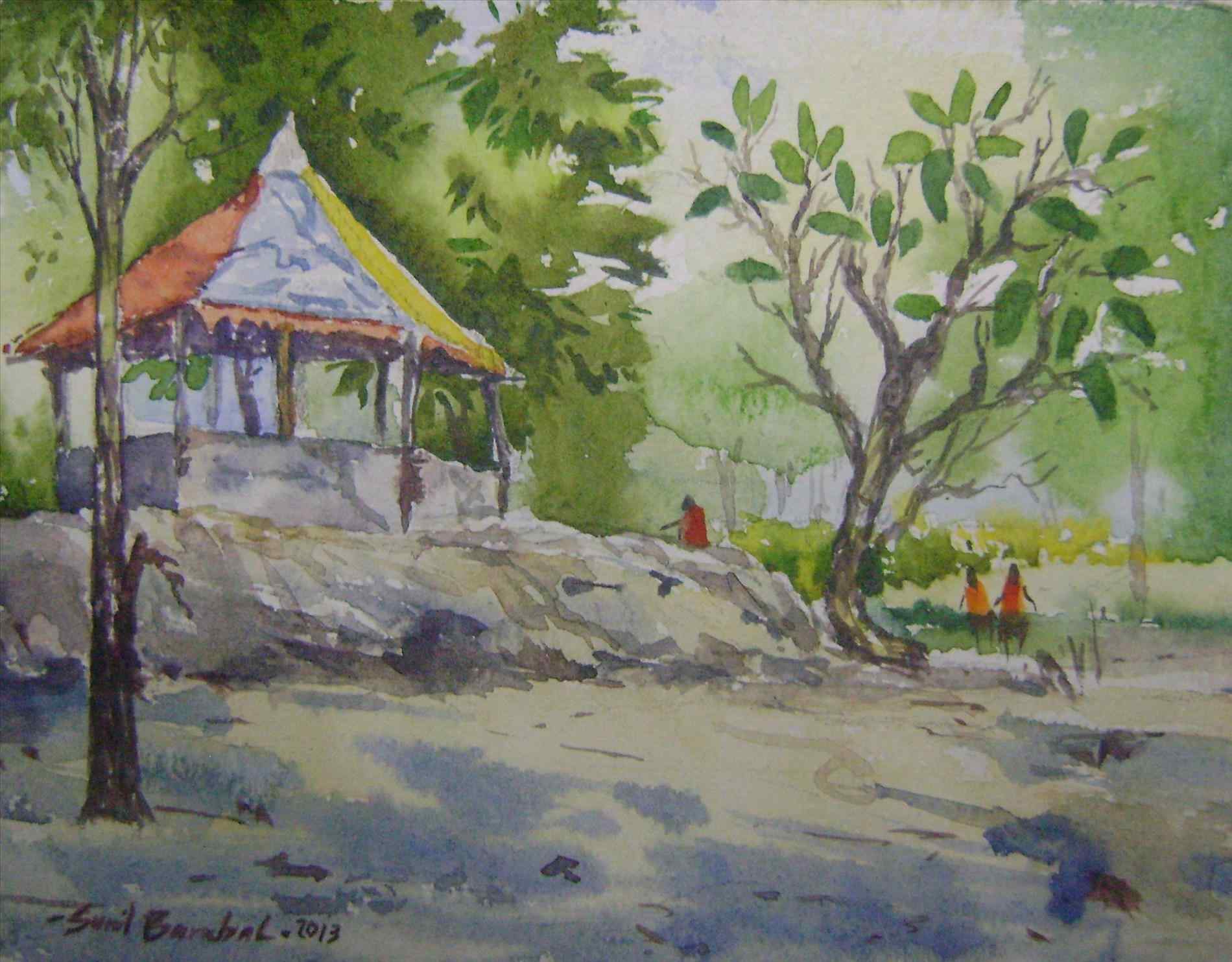 1900x1484 The Images Collection Of Paintings From Aspen Important - Indian Landscape Painting