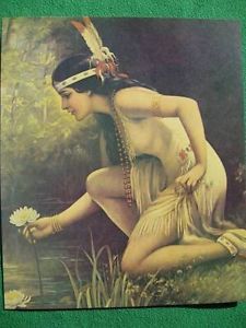 225x300 Native American Maiden Sitting On A Log Indian Maidens - Indian Maiden Painting