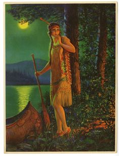 236x309 Two Indian Maidens On The Rock Oil Painting - Indian Maiden Painting