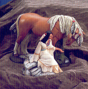 295x300 Ceramic Bisque Native American Indian Maiden And Horse Ready - Indian Maiden Painting