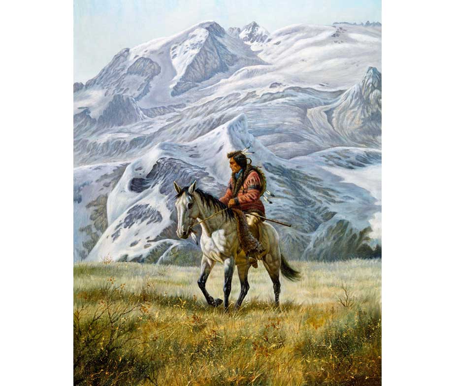 924x784 Gregory Perillo's Official Website Perillo's World Of Fine Art - Indian On A Horse Painting