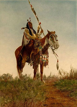 250x347 Photograph Of Fathernd Son Waitng For Crossing Light - Indian On A Horse Painting