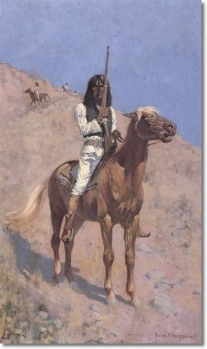 297x500 Image Detail For Unknown Artist - Indian On Horse Painting