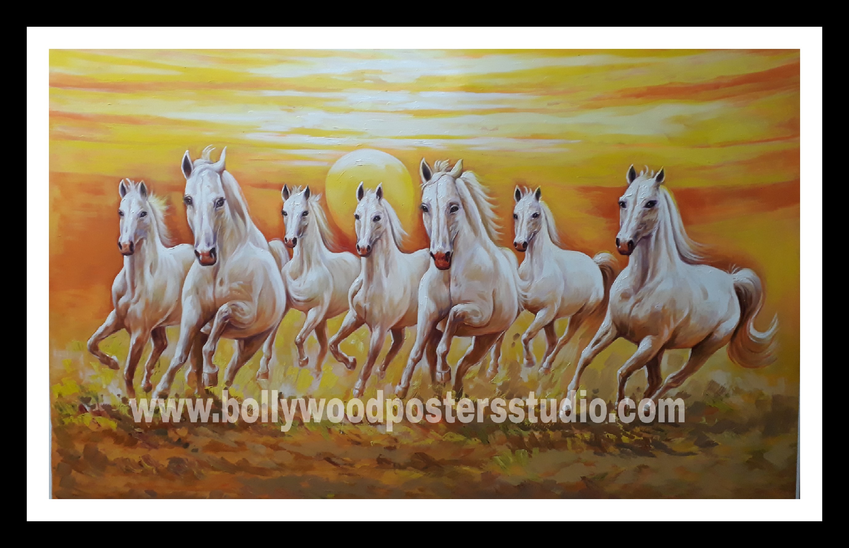 2760x1783 Oil Painting On Canvas By Indian Artist Oil Canvas Portrait - Indian On Horse Painting