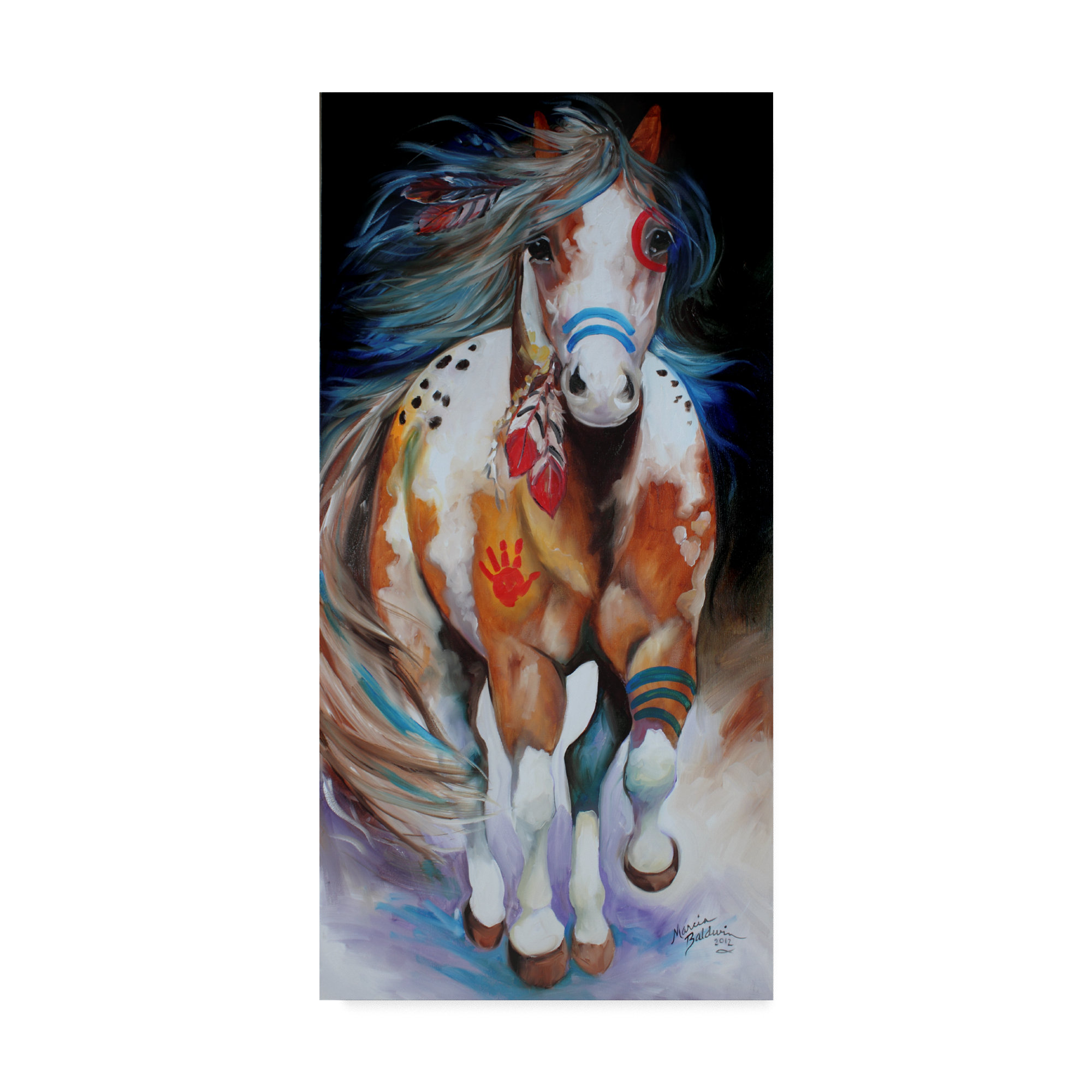 2000x2000 Trademark Art - Indian On Horse Painting