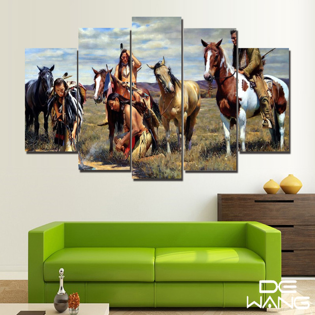 Indian On Horse Painting at PaintingValley.com | Explore collection of ...