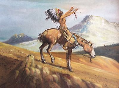 400x298 Western Art Collection On Ebay! - Indian On Horse Painting