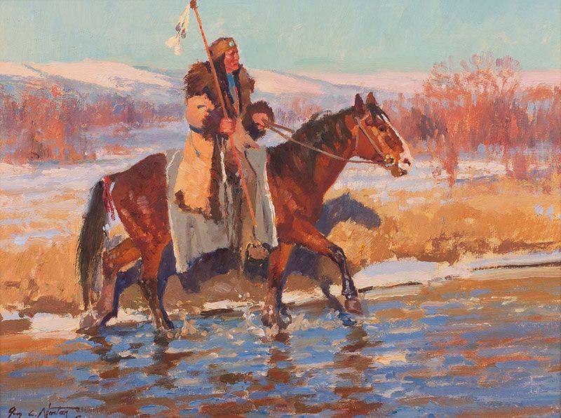 800x596 Buffalo Coat Blast Of Art Inspiration Buffalo - Indian On Horse Painting