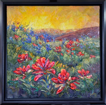 432x428 Niki Gulley New Indian Paintbrush Palette Knife Painting By Niki - Indian Paintbrush Painting