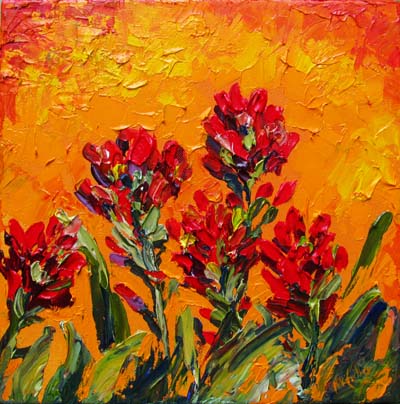 400x404 Niki Gulley New Indian Paintbrush Painting By Niki Gulley - Indian Paintbrush Painting