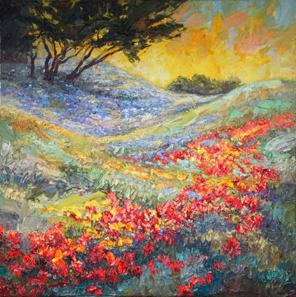 432x434 Palette Knife Painters, International New Indian Paintbrush - Indian Paintbrush Painting