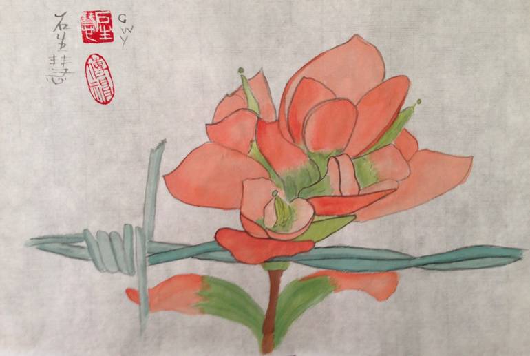 770x517 Saatchi Art Legend Of The Indian Paintbrush Painting By Charlotte - Indian Paintbrush Painting