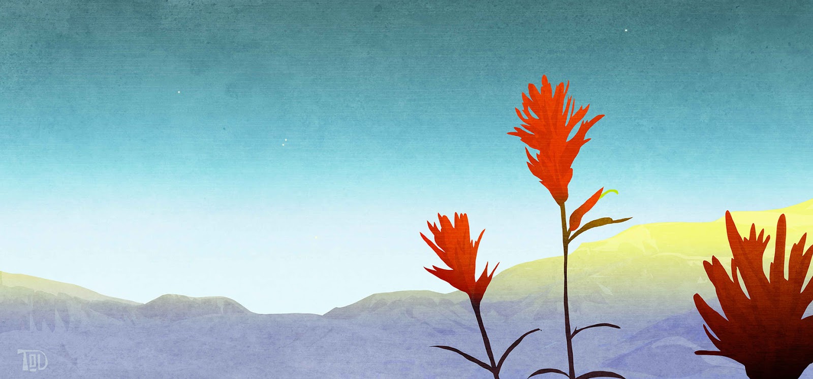 1600x747 Tod Polson Indian Paintbrush And The Smk Exhibit - Indian Paintbrush Painting