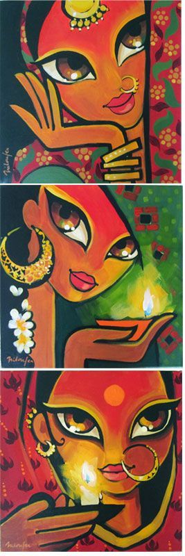 267x800 893 Best Canvas Paintings Images On Beautiful - Indian Painting On Canvas