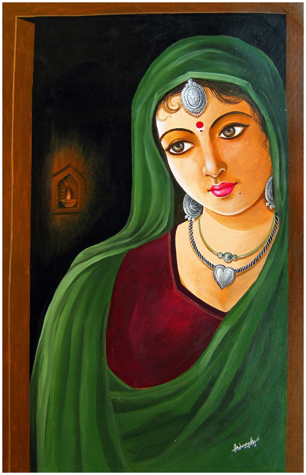 1032x1600 Artnvn Oil Paintings Complete Art Designers, Hyderabad Artist - Indian Painting On Canvas