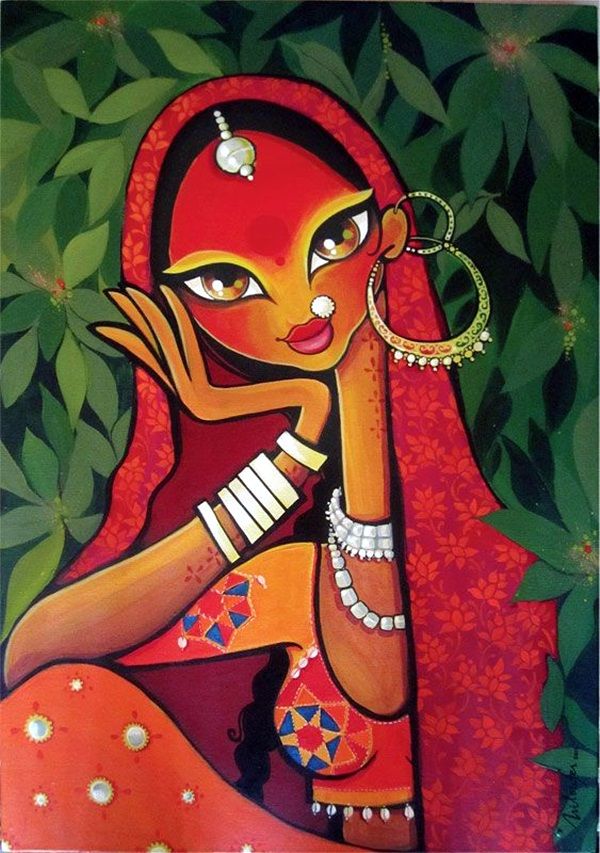 600x853 40 Beautiful And Interesting Indian Paintings Indian - Indian Painting Pictures