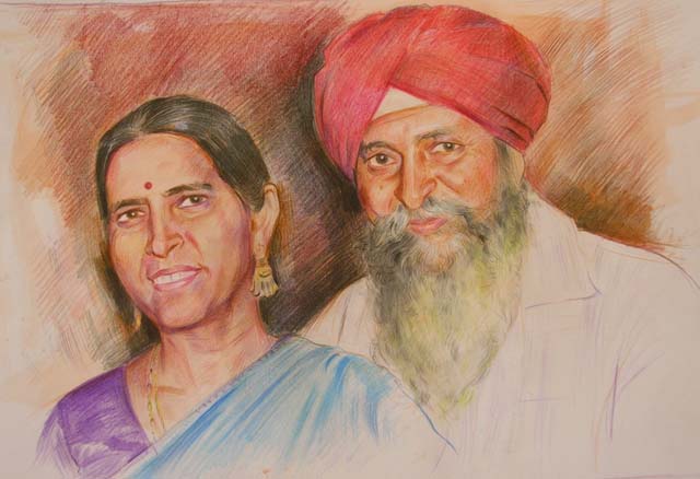 640x438 Portraits, Portrait Artists, Paitingts, Art Painting, Abstract - Indian Portrait Painting