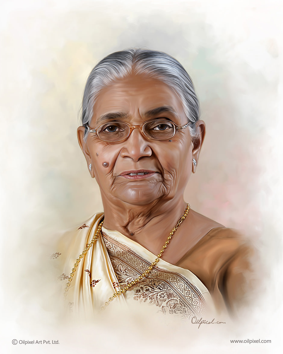 940x1175 Self Digital Portrait Painting Digital Painting By Oilpixel - Indian Portrait Painting