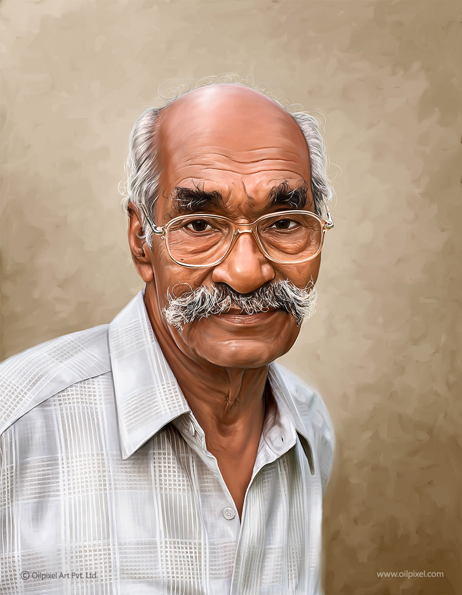 940x1209 Self Digital Portrait Painting By India Based Artists - Indian Portrait Painting