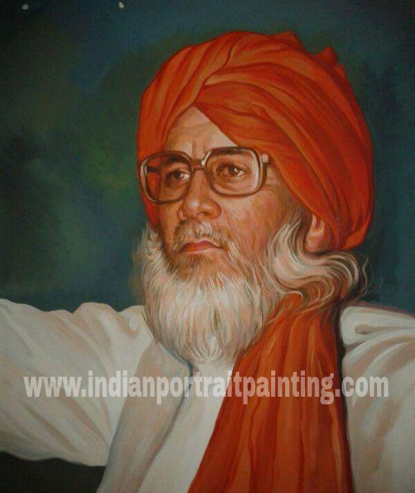 600x712 Hand Painted Canvas Portraits By The Best Portrait Artist In India - Indian Portrait Painting