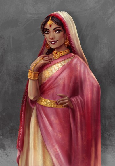 400x578 Indian Princess By Veravoyna - Indian Princess Painting