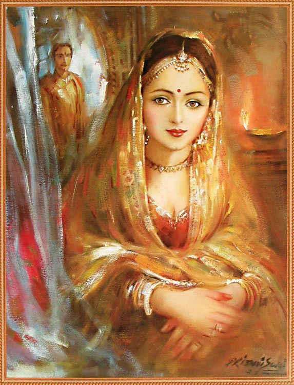 573x750 Rajput Princess Princess, Indian Art And Paintings - Indian Princess Painting