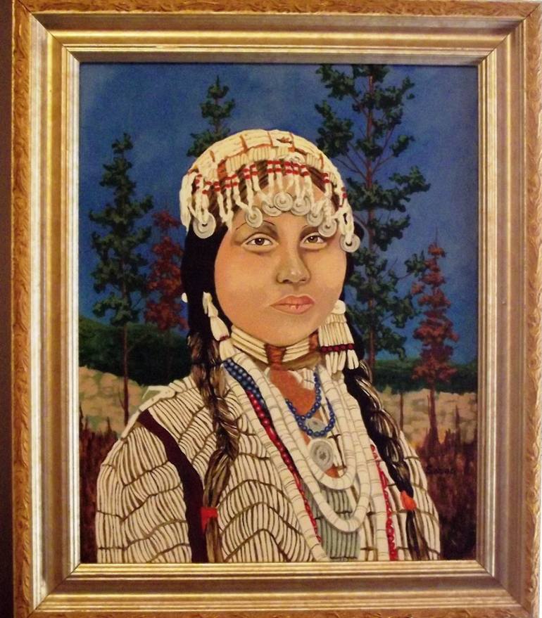 770x879 Saatchi Art Indian Princess Painting By Andrew Sabori - Indian Princess Painting