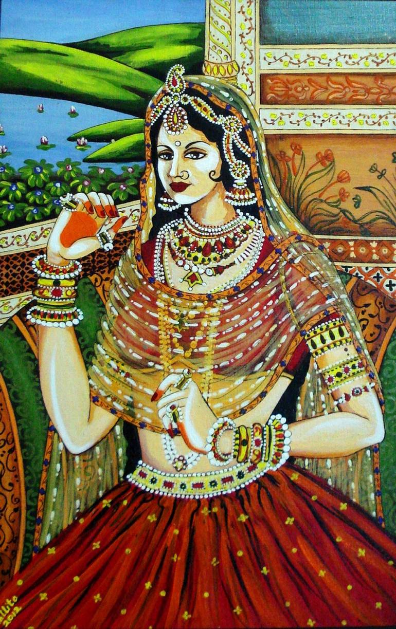 770x1224 Saatchi Art Indian Princess Painting By Tallita Tyagi - Indian Princess Painting