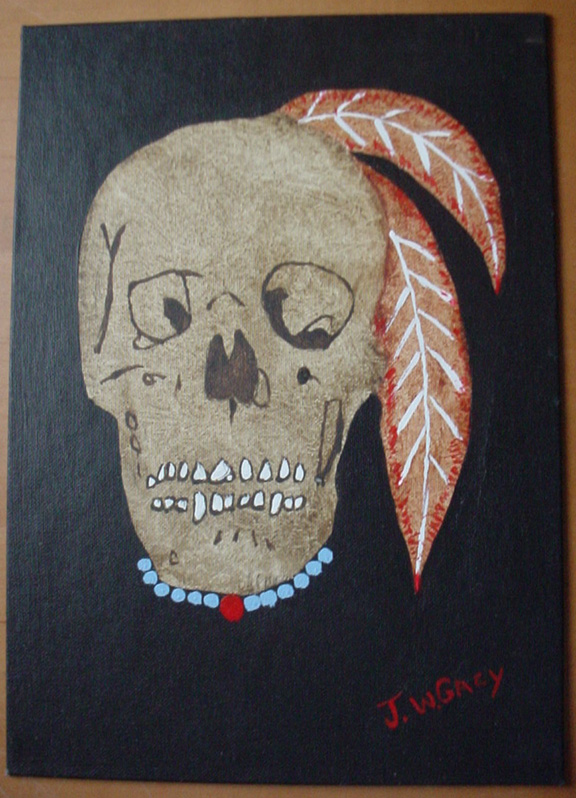 576x798 Stephen Koschal, Autograph Authenticator, Quality Historical - Indian Skull Painting