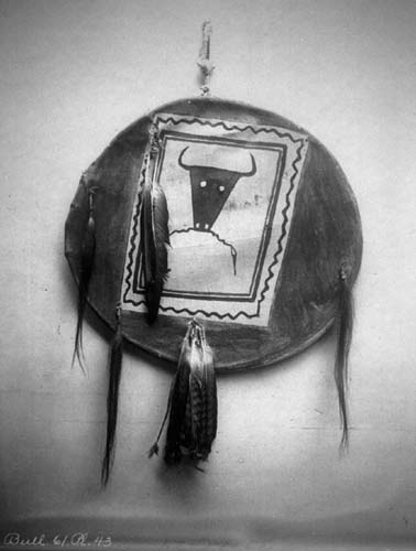 378x500 What Story Does It Tell Tracking The Buffalo - Indian Skull Painting