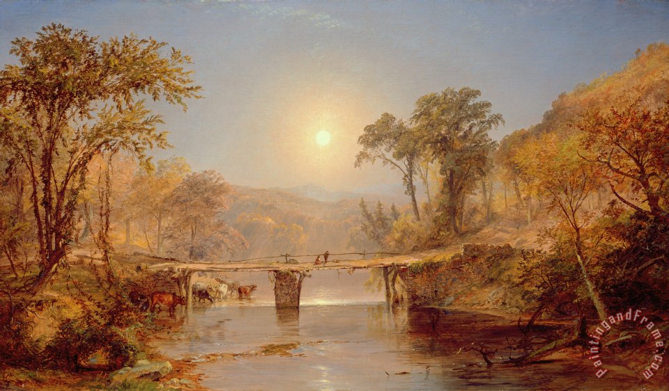 960x562 Jasper Francis Cropsey Indian Summer On The Delaware River - Indian Summer Painting