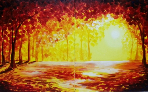 500x312 Mt. Adams Elks Lodge September 25 Paint Nite Event - Indian Summer Painting