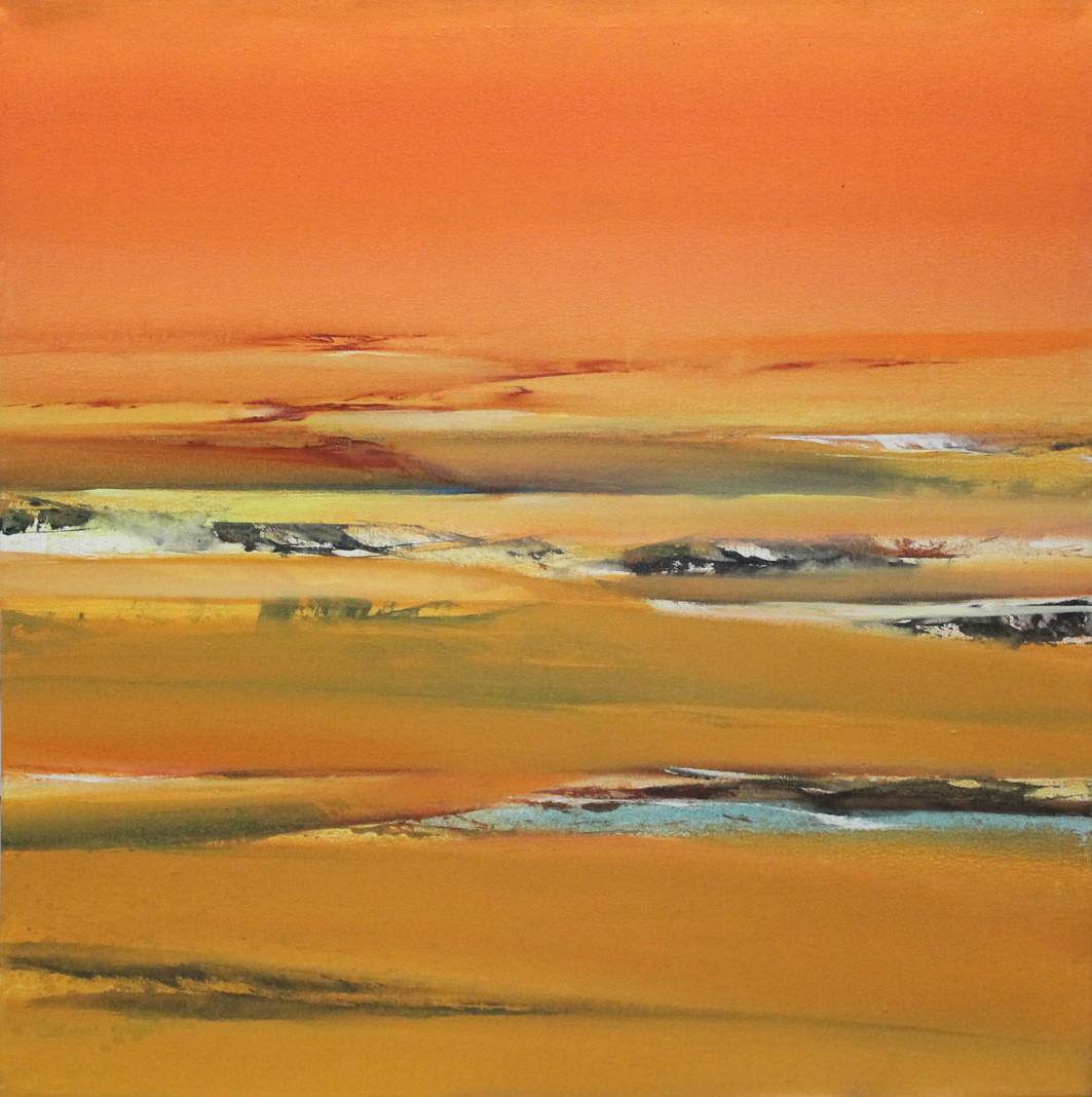 1063x1068 Indian Summer 3x3 By Artist Deepak Madhukar Sonar Abstract - Indian Summer Painting