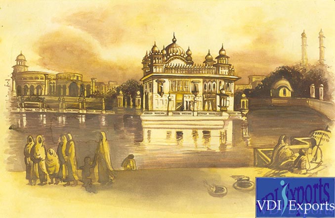 678x441 Indian Oil Canvas Paintings And Indian Wedding Accessories - Indian Temple Painting