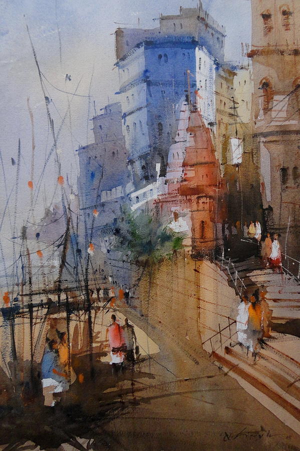 599x900 Indian Temple - Indian Temple Painting