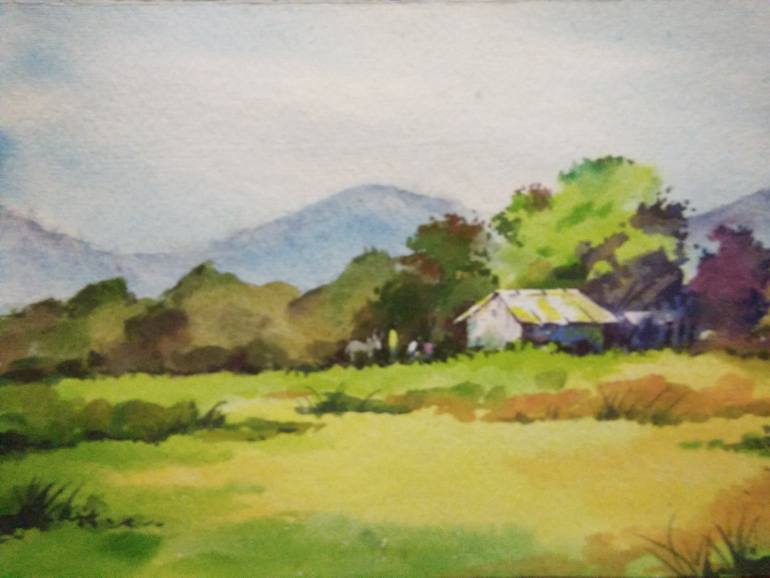 770x578 Saatchi Art Indian Village Painting By Shankar Rawool - Indian Village Painting