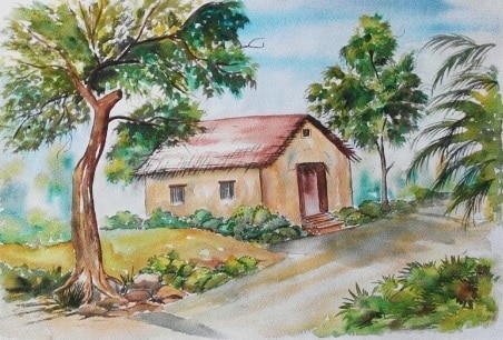 452x306 Buy Village House Handmade Painting By Shubhangi Khot. Code - Indian Village Painting