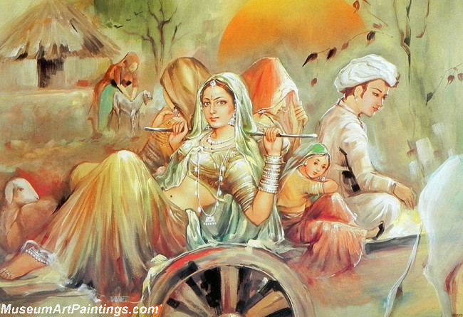 650x446 Indian Village Paintings Rural Women - Indian Village Woman Painting